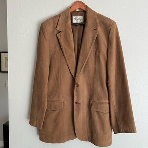 Scully Men’s Western Suede Leather Blazer Size 44 Long Brown